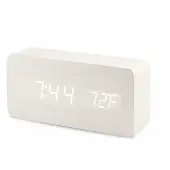 INF Digitaler Wecker mit deutlichen LED Ziffern und Temperaturangabe Weiß