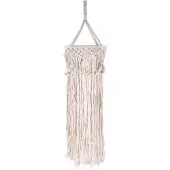 Semoic Kronleuchter Boho-Deko, handgewebter Macrame-Wandbehang mit Charme