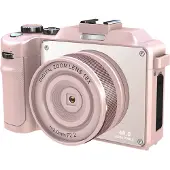 INF Digitalkamera 4K/48 MP/18-facher Digitalzoom/Stabilisierung/Autofokus/Dual-Kamera Rosa