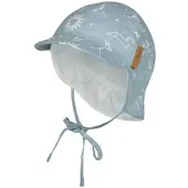 Sterntaler Schirmmütze mit Nackenschutz Sternbild in blaugrau | Gr.: 39 cm