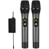 INF 2 kabellose Bluetooth Reverb Mikrofone mit Android-Anschlusskabel Schwarz