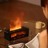 Kepptory Flammen-Aroma-Diffusor Kamin-Ätherisches Öl A