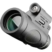 Tlily 12x50 Monokulares BAK4-Prisma Tragbares HD-Monokular-Teleskop Beleuchtetes Teleskop Zur Vogelbeobachtung Wandermonokular, Standard