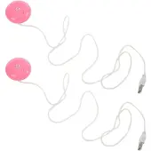 Melitt 2X Donut Luftbefeuchter USB Buero Desktop Luftbefeuchter Tragbare Kreative Luftreiniger Rosa