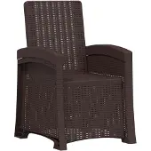 vidaXL Liegesessel Garten Rattan-Optik Braun PP