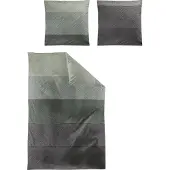 Irisette Bettwäsche grün-grau 1x 155x200 cm + 1x 80x80 cm