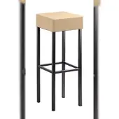 Mayer Barstuhl Sitzmöbel 1136 34 x 34 x 92 cm Stahl schwarz/beige