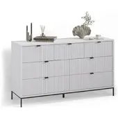 Livinity SIDEBOARD Aterno Weiß 42 x 81 cm mit 7 Schubladen