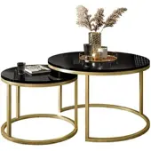 Lookway Runder Tisch 2in1 CIRI Gold Matt