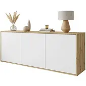 Lookway KOMMODE SANAYI Hängend Eiche Artisan/Matte Weiß