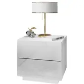 Lookway NACHTTISCH LINA LUX mit Hochglanzplatte, LED, Push Open