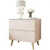 Lookway NACHTTISCH AURA KASCHMIR mit goldenen Beinen