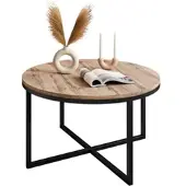 Lookway Runder Couchtisch CIRI-X Eiche Artisan Wotan Stirling