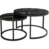 Lookway Runder Couchtisch CIRI 2in1 Hochglanz