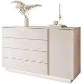 Lookway KOMMODE LINA KASCHMIR II 1D4S mit LED-Beleuchtung Push-Open-System