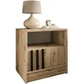Lookway NACHTTISCH NELA mit Lamellen Artisan/Schwarz