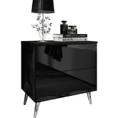 Lookway NACHTTISCH AURA PUSH OPEN mit Chrombeinen