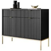 Lookway SIDEBOARD CORTADO GOLD KSZ104 MIT SCHUBLADEN SCHWARZ