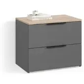 Livinity KOMMODE Piave Anthrazit 60 x 50 cm mit 2 Schubladen