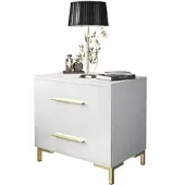 Lookway NACHTTISCH LINA GOLD mit Beinen, Hochglanz