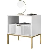 Lookway NACHTTISCH CORTADO GOLD S54 WEISS