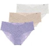 Dorina Slip "Lana" 3er Pack, florale Spitze, Multipack