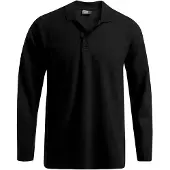 Promodoro Heavy Langarm-Poloshirt Herren, Schwarz, XL