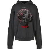 Mister tee weicher Herren Hoodie Rippbündchen Kapuze 240 g/m² mit Baumwolle Schwarz