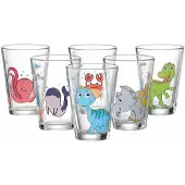 Ritzenhoff & Breker Kinderbecher "Kindergläser Dino und Meerestiere 200 ml 6er Set bunt" Spülmaschinengeeignet