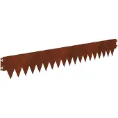 vidaXL Raseneinfassung 10 Stk. 103 x 15 cm Metall Rostig