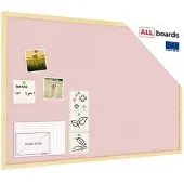 Allboards Pastellrosa Pinnwand mit Holzrahmen 90x60cm Pastellrosa Korktafel