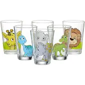 Ritzenhoff & Breker Kinderbecher "Kindergläser Dino und Dschungeltiere 200 ml 6er Set bunt" Spülmaschinengeeignet