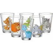 Ritzenhoff & Breker Kinderbecher "Kindergläser Dino und Waldtiere 200 ml 6er Set bunt" Spülmaschinengeeignet