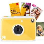 Kodak Printomatic+ 10MP Sofortbildkamera mit RGB-LED, Zink-Druck 2x3" - Gelb