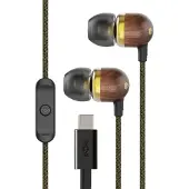 The House Of Marley Smile Jamaica In-Ear-Kopfhörer mit Kabel USB-C 9.2mm-Treiber Integriertem Mikrofon Anti-Tangle-Kabel Messing