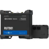 Teltonika RUT901, Router für Mobilfunknetz, Schwarz, Aluminium, Schnelles Ethernet, 10,100 Mbit/s, IEEE 802.11b, IEEE 802.11g, IEEE 802.11n, IEEE 802.11r, IEEE 802.3, IEEE 802.3u