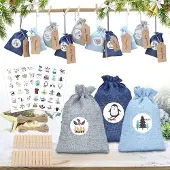 Sonstiges Adventskalender Zum Befüllen Jutesäckchen Weihnachten Geschenktüten (24