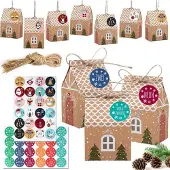Sonstiges Adventskalender zum Befüllen 2023 | DIY Häuschen mit Zahlenaufklebern