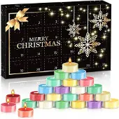 Sonstiges Duftkerzen Adventskalender Weihnachtskalender Teelicht-Kerzen 24 Düfte 2024