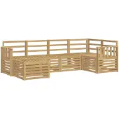 vidaXL Outdoor-Sofagarnitur 6 pcs Weiß Polyester