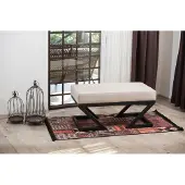 Hannah Home , Abay - Beige, Sitzpuff, METALL, Beige, 90 x 45 x 45 cm