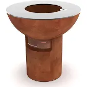 Artola De FiQ: eine Hybrid aus einem BBQ und einer Feuerstelle 104 x 104 x 102 cm aus Rost