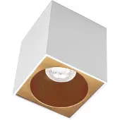 CENTURY ESSENZA Aufputzleuchte SQ GU10 weiß/gold 96 mm