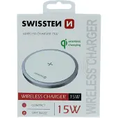 Swissten 22055505, Auto, Drinnen, AC, Kabelloses Aufladen, 1,5 m, Weiß