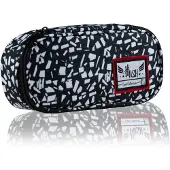 Sonstiges Federmäppchen Federtasche Federmappe Astra Hash, BLACK TERRAZZO Schwarz Geometrisch