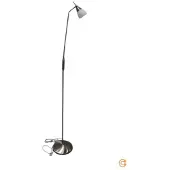 Paul Neuhaus Stehlampe Pino, dimmbar, alu / grau / zink, für Wohn- / Esszimmer, Metall, Stehlampe