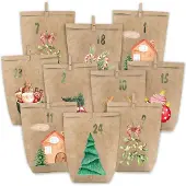 Sonstiges Adventskalender zum Befüllen 24 Weihnachtskalender Selber Basteln Tüten Aquarell
