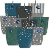 Sonstiges PANSIBY 24-teiliger DIY Adventskalender zum Befüllen Blau Grau Schwarz Grün