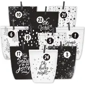 Sonstiges Kraftpapier Adventskalender zum Selbst Gestalten Weihnachtsdeko Schwarz
