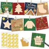 Sonstiges Rubbellos Adventskalender Karten 2024 DIY Glitzer Selber Machen Set